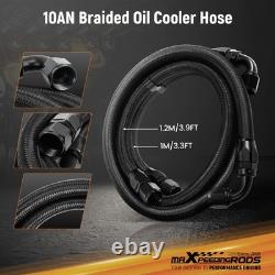 10 Row Oil Cooler Kit Universal AN10 Aluminium Alloy Transmission Radiator Set