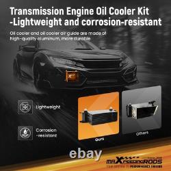 10 Row Oil Cooler Kit Universal AN10 Aluminium Alloy Transmission Radiator Set