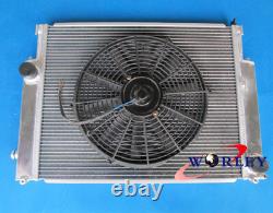 2 Core aluminum radiator & fan for BMW E36 M3 / Z3 /325TD /320 323 328 92-99 MT