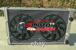 2 ROW Aluminum Radiator& Fans for VW GOLF /Jetta VR6 MK III MK3 2.8L 2.0L Manual