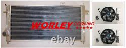 2 ROW FOR Opel Vauxhall Nova GTE GSi 2.0 16v Turbo Alloy Aluminum Radiator + FAN