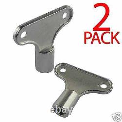 2pc Zinc Alloy Radiator Bleed Keys Set Plumbing Tool Key Central Heating Kit