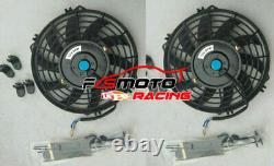 3 ROW Aluminum Radiator + FANS For Aftermarket WSP EML Jumbo Sidecar