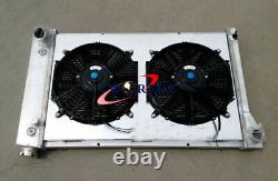 3 ROW Aluminum Radiator+Shroud+FANS For Chevy C10 C20 K10 K20 K30 1967-1972