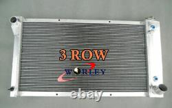 3 ROW Aluminum Radiator+Shroud+FANS For Chevy C10 C20 K10 K20 K30 1967-1972