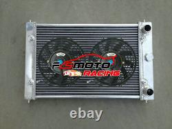 3 ROW For VW POLO 86C 1.3 G40 COUPE 1982-1994 NO AIRCON Aluminum Radiator + FANS