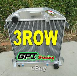 3 ROW alloy aluminum radiator Ford 1932 hot rod withChevy 350 V8 engine