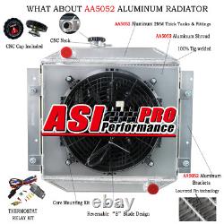 3 Row Alloy Radiator Aluminum shroud fan relay Fits Ford Escort 71-80 MT