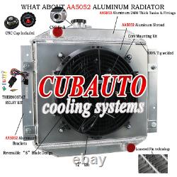 3 Row Aluminum Alloy Radiator shroud fan relay For Ford Escort 1971-1980 MT