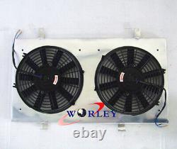 3 Row Aluminum Radiator &Shroud&Fan for Nissan Silvia S13 SR20DET 1989-1994 1990