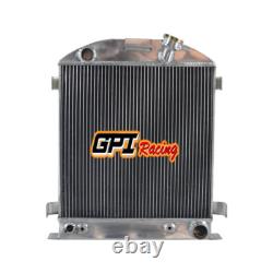 3 Rows Aluminum Radiator for FORD 1932 Hi-Boy Chevy Engine Hotrod 32