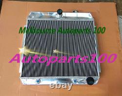 3 Rows Aluminum Radiator with fan For CHEVY BEL AIR V8 WithCOOLER 1955 1956 1957