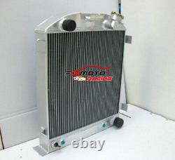 3ROW Aluminum Radiator For Ford chopped hot rod withChevy 350 V8 engine 1932 32 AT