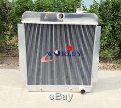 4 Row Aluminum Radiator For 1955-1959 Chevy Pickup Truck V8 55 56 57 58 59 At/mt