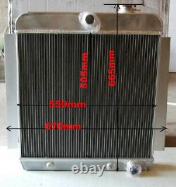 4 Row Aluminum Radiator For 1955-1959 Chevy Pickup Truck V8 55 56 57 58 59 At/mt