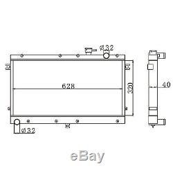 40mm Dual Core Aluminium Radiator For Mazda Miata Mx5 1.6 1.8 1990 1998 M/t