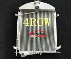 4ROW Aluminum Radiator For Ford model A 3.3L No Coolant Lost 1928-1929 28 29 MT
