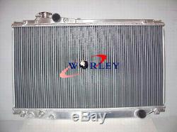 52mm Aluminum Radiator For TOYOTA SUPRA MK4 JZA80 2JZ-GTE Twin Turbo 93-98 MT