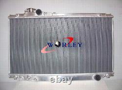 52mm Aluminum Radiator For TOYOTA SUPRA MK4 JZA80 2JZ-GTE Twin Turbo 93-98 MT