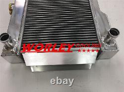 56mm ALUMINUM ALLOY RADIATOR and fans for ROVER MG/MGB-GT MT NIB MANUAL new