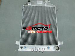 62MM Aluminum Radiator For 1932 Ford HI-BOY Grill Shells Chevy Engine 32 3 core
