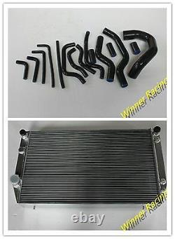 74mm Alloy Radiator+silicone Radiator&heater Hose Fit Jaguar Xjs/xj12 12v 76-96