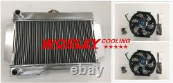 ALUMINUM ALLOY RADIATOR and fans for ROVER MG/MGB-GT MT NIB MANUAL brand new