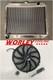 Aluminum Radiator & Fan For Chrysler Newport V8 1970 Alloy 3row 3core