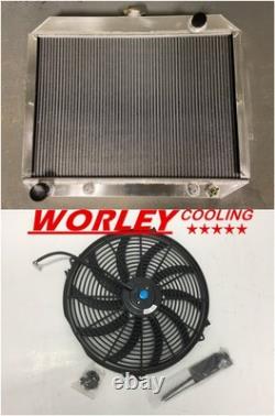 ALUMINUM RADIATOR & FAN for Chrysler Newport V8 1970 ALLOY 3ROW 3CORE