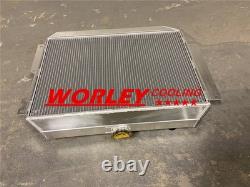 ALUMINUM RADIATOR & FAN for Chrysler Newport V8 1970 ALLOY 3ROW 3CORE