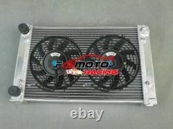 ALUMINUM RADIATOR+Fans FOR VW CORRADO SCIROCCO JETTA GOLF GTI MK2 1.8 16V 86-92