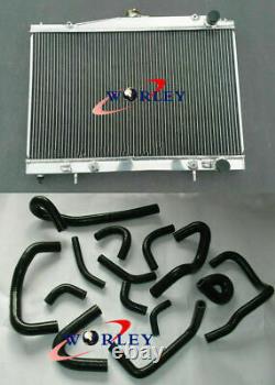 Alloy Aluminum Radiator & SILICONE HOSE FOR R33 R34 GT GTT GTR 1999-2000 A /MT