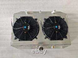 Alloy RADIATOR+Shroud+2 Fans Fit Jaguar XKE E-TYPE 5.3L Series 3 V12 MT 1971-74