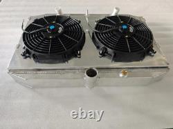 Alloy RADIATOR+Shroud+2 Fans Fit Jaguar XKE E-TYPE 5.3L Series 3 V12 MT 1971-74