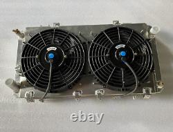 Alloy Radiator + Electric Fan + Shroud fit Toyota MR2 1.6L AW11 MK1 1984-1989