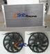 Alloy Radiator+fans For Vw Golf Gti/bora Mk4 Iv Audi A3/tt Seat Leon/toledo 1.8t