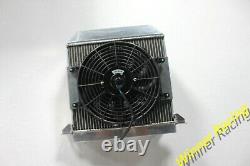 Alloy Radiator Fit Morgan Plus 4 / +4 1954-1968 With 12 Electric Fan &Mounting