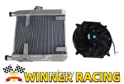 Alloy Radiator For Lancia Fulvia 1.3 1.3S V4 +12'' 12V Electric Fan &Mounting