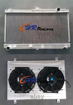 Alloy Radiator+Shroud Fan for Mazda Miata NB MX5 MX-5 MK2 1.6/1.8 B6/BP MT 99-05