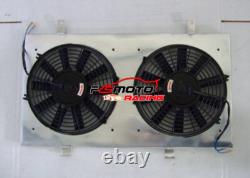 Alloy Radiator Shroud+Fans For Nissan 180SX 200SX S13 S14 CA18DET SR20DET Silvia