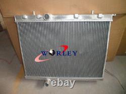 Aluminum Alloy Radiator + FAN FOR PEUGEOT 206 1999 99 -ON 00 01 02 03 04 05 06