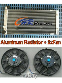 Aluminum Radiator + 2 x Fans for Volkswagen VW Golf 2 & Corrado VR6 Turbo Manual