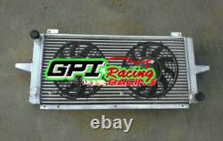 Aluminum Radiator +FAN For 1982-1997 FORD ESCORT SIERRA RS500/RS COSWORTH 2.0 MT