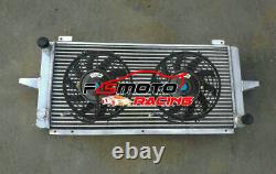 Aluminum Radiator +FAN For 1982-1997 FORD ESCORT SIERRA RS500/RS COSWORTH 2.0 MT