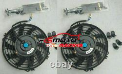 Aluminum Radiator +FAN For 1982-1997 FORD ESCORT SIERRA RS500/RS COSWORTH 2.0 MT