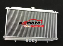 Aluminum Radiator +FAN For Honda Civic CRX EF 1.5L D15B2 1.6L D16A6 MT 1988-1991