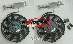 Aluminum Radiator +FAN For Honda Civic CRX EF 1.5L D15B2 1.6L D16A6 MT 1988-1991