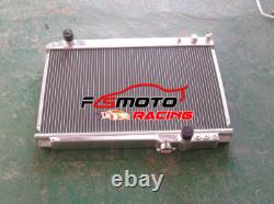 Aluminum Radiator + FAN For Toyota Supra MK3 MA70 MZ20 3.0 Turbo 7MGTE 1986-1992