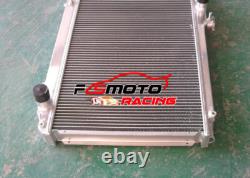 Aluminum Radiator + FAN For Toyota Supra MK3 MA70 MZ20 3.0 Turbo 7MGTE 1986-1992