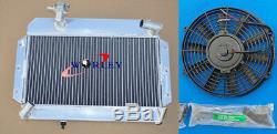 Aluminum Radiator + Fan For MG MGA 1500/1600/1622/DE-LUXE 1955-1962 57 60 61 MT
